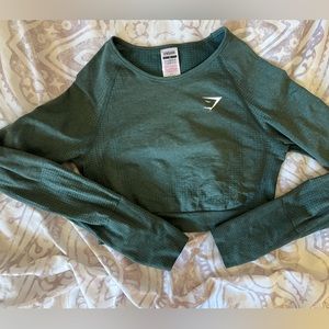 gymshark crop long sleeve with thumb holes